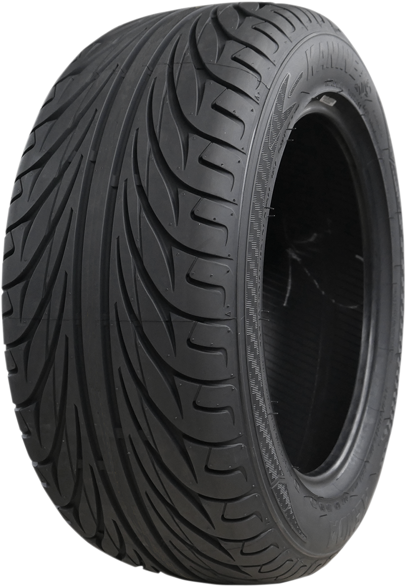 Kenda Kanine rear tire 205/45R16 for Can-Am Spyder motorcycle, showing tread pattern and sidewall branding.
