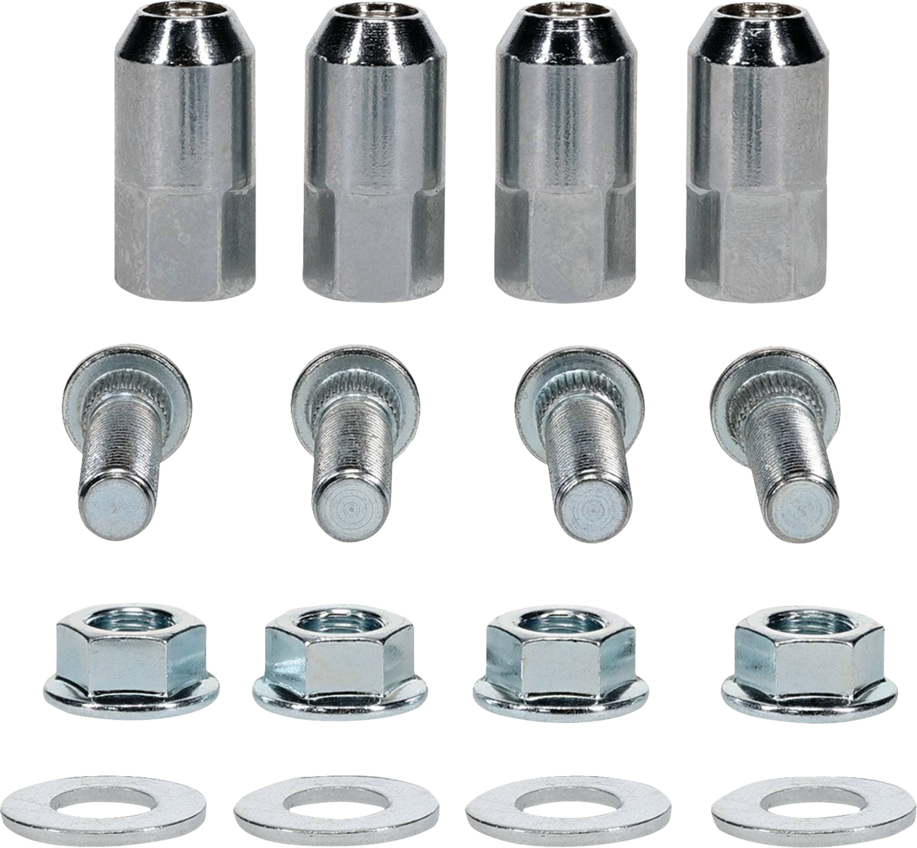 MOOSE OFFROAD Polaris wheel stud and nut kit with multiple studs and nuts for off-road vehicle wheel installation.