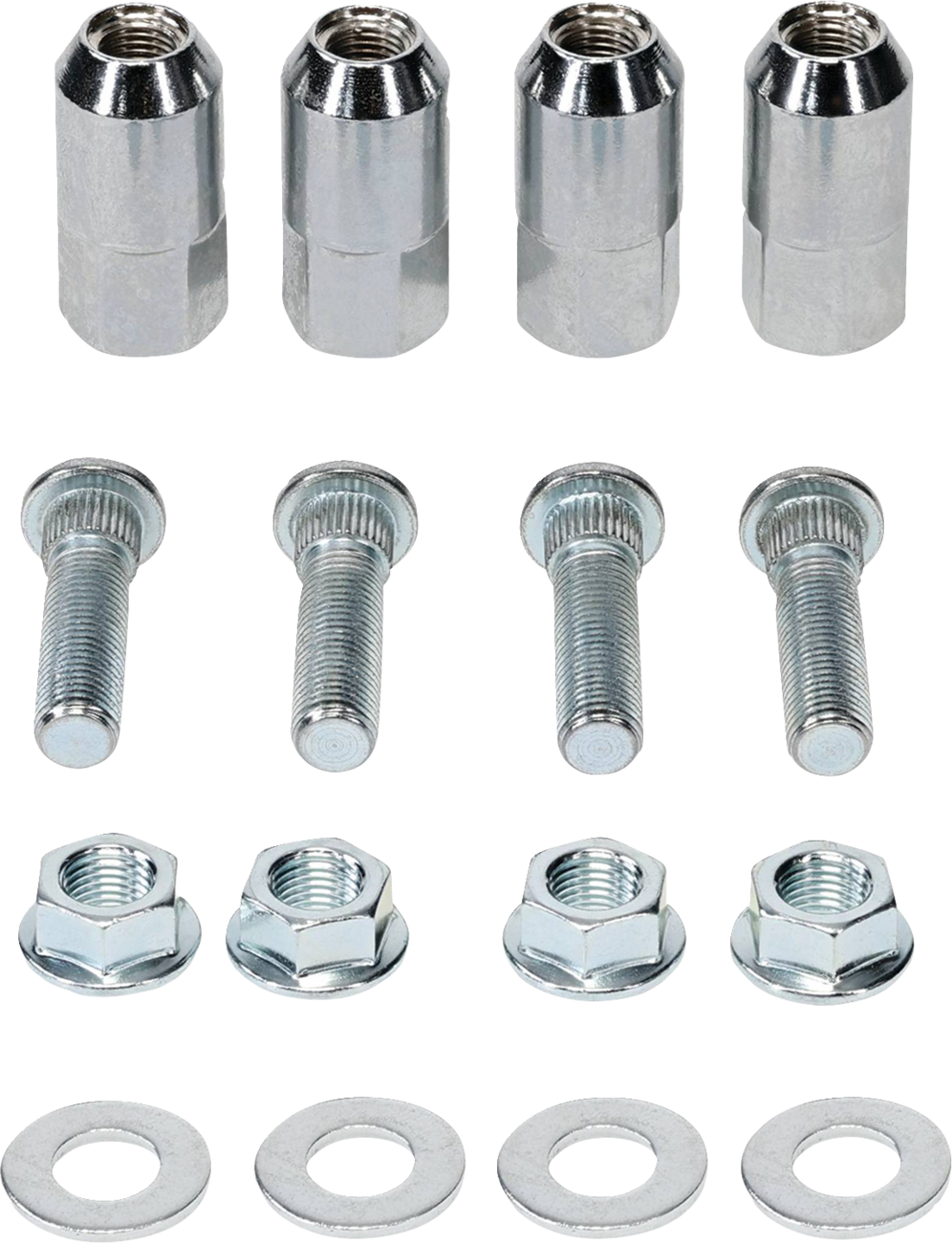 MOOSE OFFROAD wheel stud and nut kit for Polaris vehicles, featuring metal studs and nuts for secure wheel attachment.