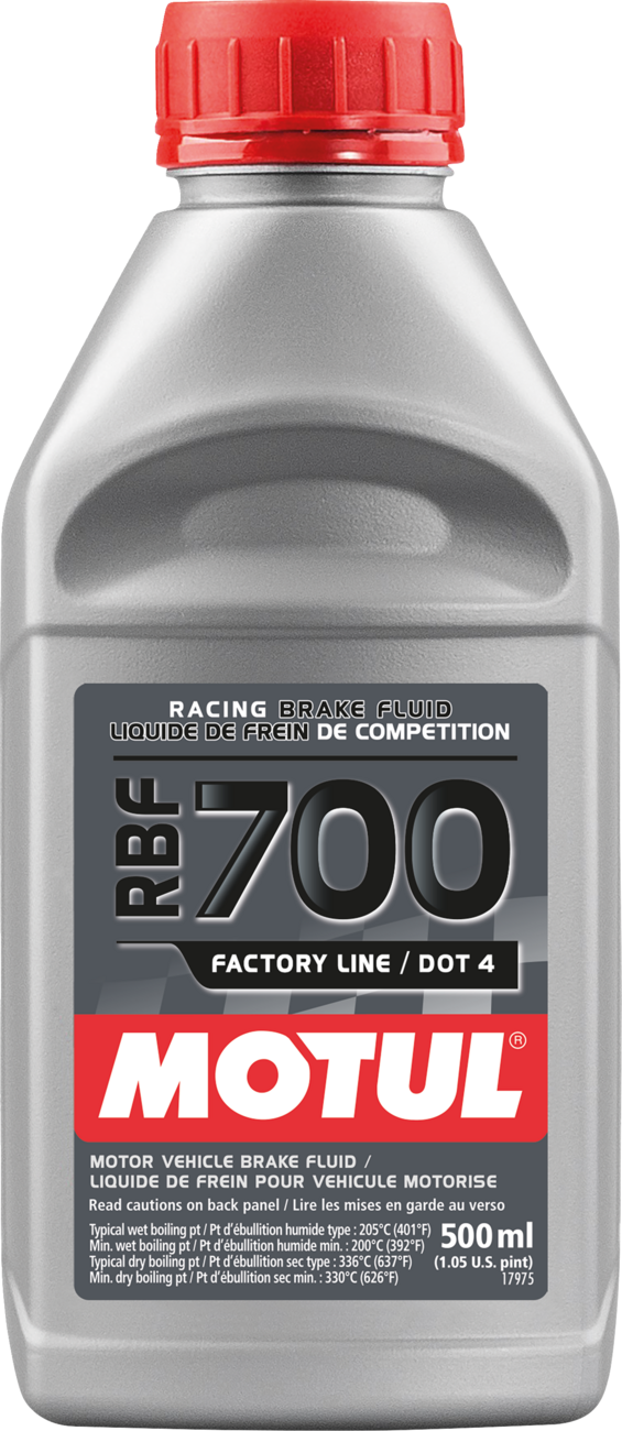 MOTUL, MOTUL RBF Factory Brake Fluid 500ml - High-Performance DOT 4 Brake Fluid for ABS, ESP, and ASR Systems