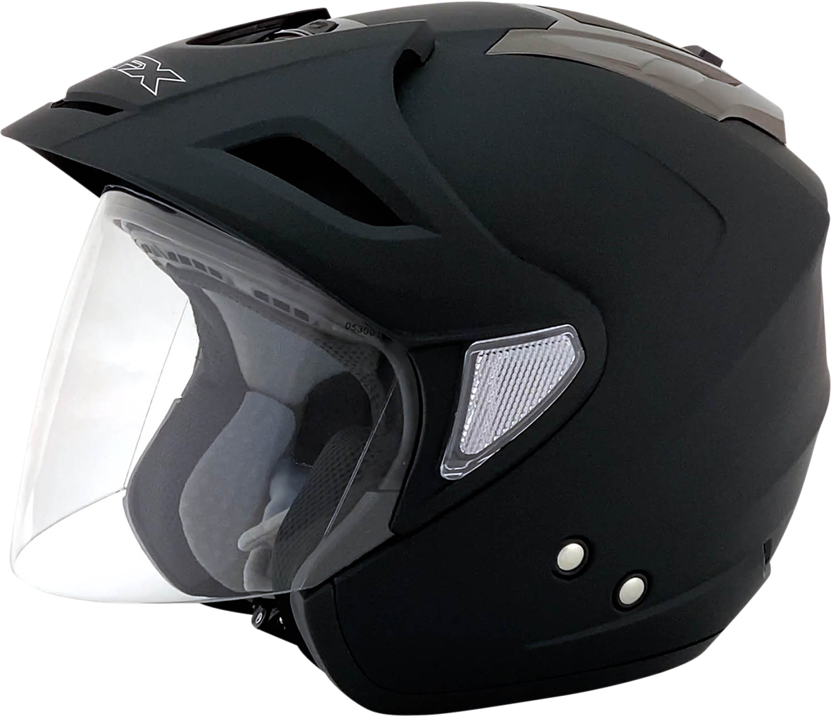 Clear AFX FX-50 Shield outer protective gear for motorcycle helmets, designed by Bill's Exhausts with transparent durable plastic.