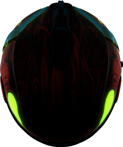 Red ICON Airform™ helmet for men with MIPS® technology, size 2XL, featuring a sleek design and adjustable straps.