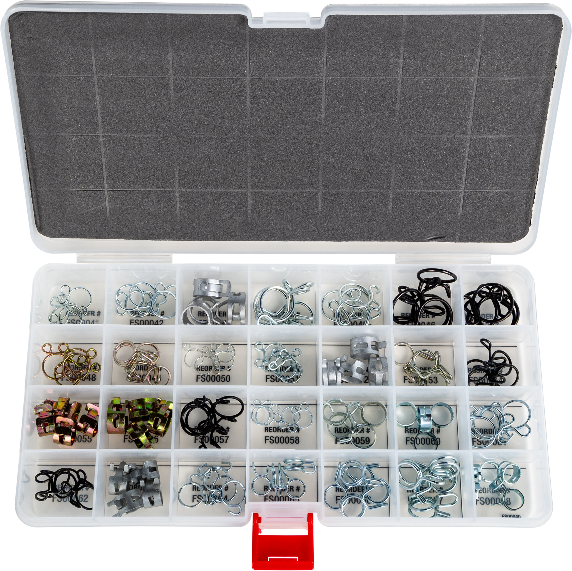 ALL BALLS Fuel Line Clamp Kit FS00038 for automotive fuel systems, OEM-quality replacement with multiple clamps for secure fuel lines.