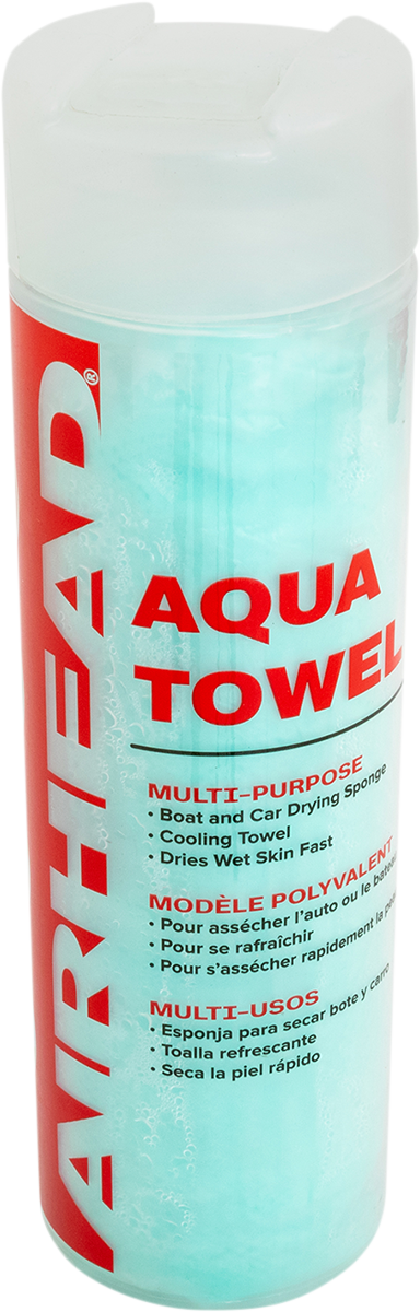 Assorted AIRHEAD SPORTS GROUP water absorbing towels by Bill's Exhausts, 12-pack, shown in a colorful array.