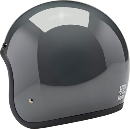 Bill's Exhausts BILTWELL Bonanza helmet in gloss Storm Gray, small size, with a sleek aerodynamic design and matte strap.