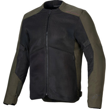 Alpinestars C-1 Air Jacket in khaki, 3XL, featuring breathable mesh panels and protective armor for motorcycle riding.