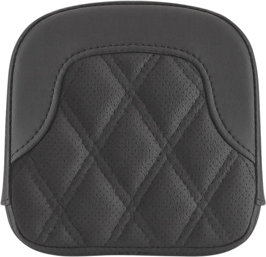SADDLEMEN Tall Sissy Bar Pad - RoadSofa - Lattice Stitch - Black - FL '99-'23 40744 - Howling Moto