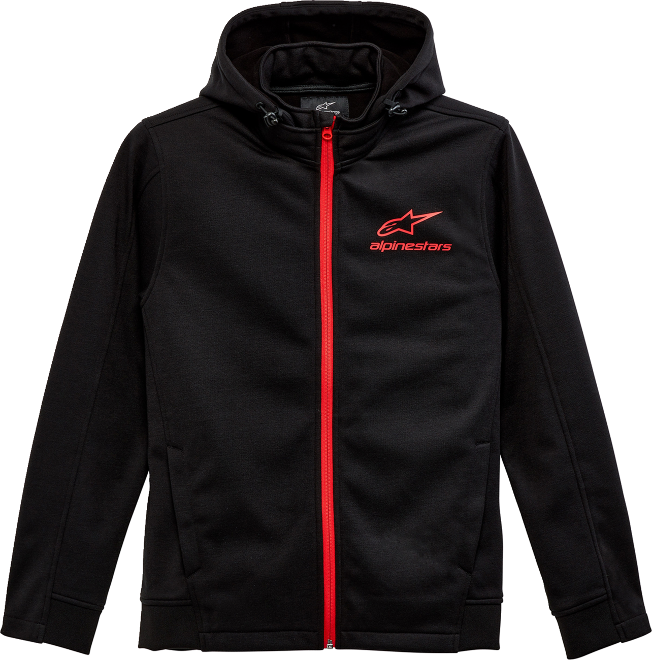 Black Alpinestars Zone Jacket in XL size, featuring protective design and sleek style, displayed on a neutral background.