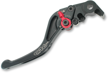 CRG RC2 Shorty Clutch Lever in black, motorcycle handlebar clutch lever with ergonomic design for easy grip.