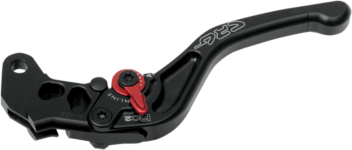 CRG RC2 Shorty clutch lever in black, made from precision CNC billet aluminum, designed for motorcycle control.