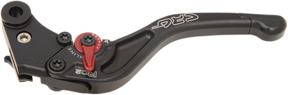 Black CRG RC2 Shorty Clutch Lever with 2AN-671-XP-H-B branding, shown on a motorcycle handlebar.