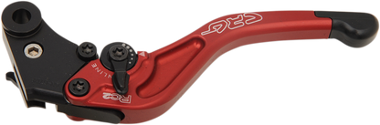 CRG RC2 Shorty Clutch Lever in red, motorcycle clutch lever with ergonomic design and part number 2AN-671-XP-H-R