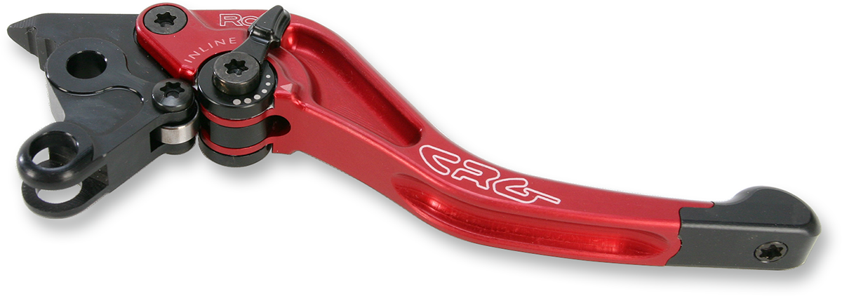 CRG RC2 Shorty Brake Lever in red, motorcycle clutch and brake lever with ergonomic design and adjustable features.