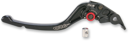 CRG RC2 standard brake lever in black, designed for motorcycle braking systems, with a sleek and ergonomic shape.