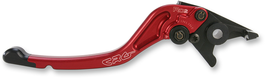 CRG RC2 Standard Brake Lever in red with 2AN-521-T-R model designation, showing a close-up of the motorcycle brake lever.
