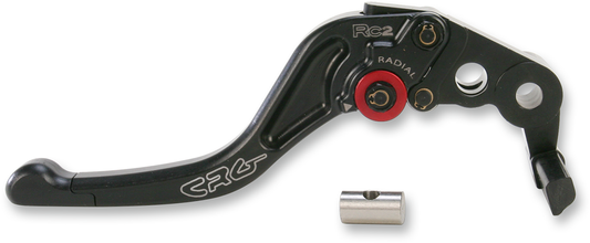 CRG RC2 Shorty Brake Lever in black, showcasing its compact design and ergonomic grip for motorcycle braking systems.