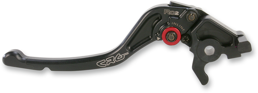 CRG RC2 standard brake lever in black, featuring a sleek design and ergonomic grip for motorcycle or racing bike.