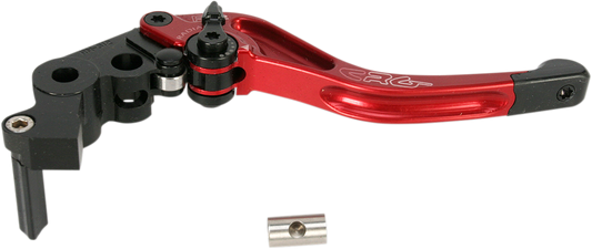 CRG RC2 Shorty Brake Lever in red, motorcycle brake lever with ergonomic design and adjustable reach.