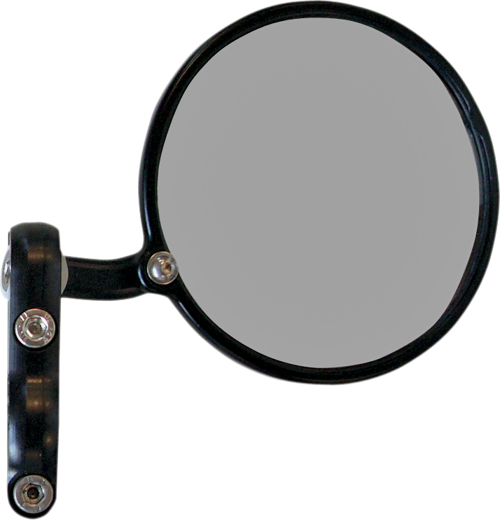 CRG Hindsight/Bar End Round Side View Mirror - Right - Black - Model HS-100-R
