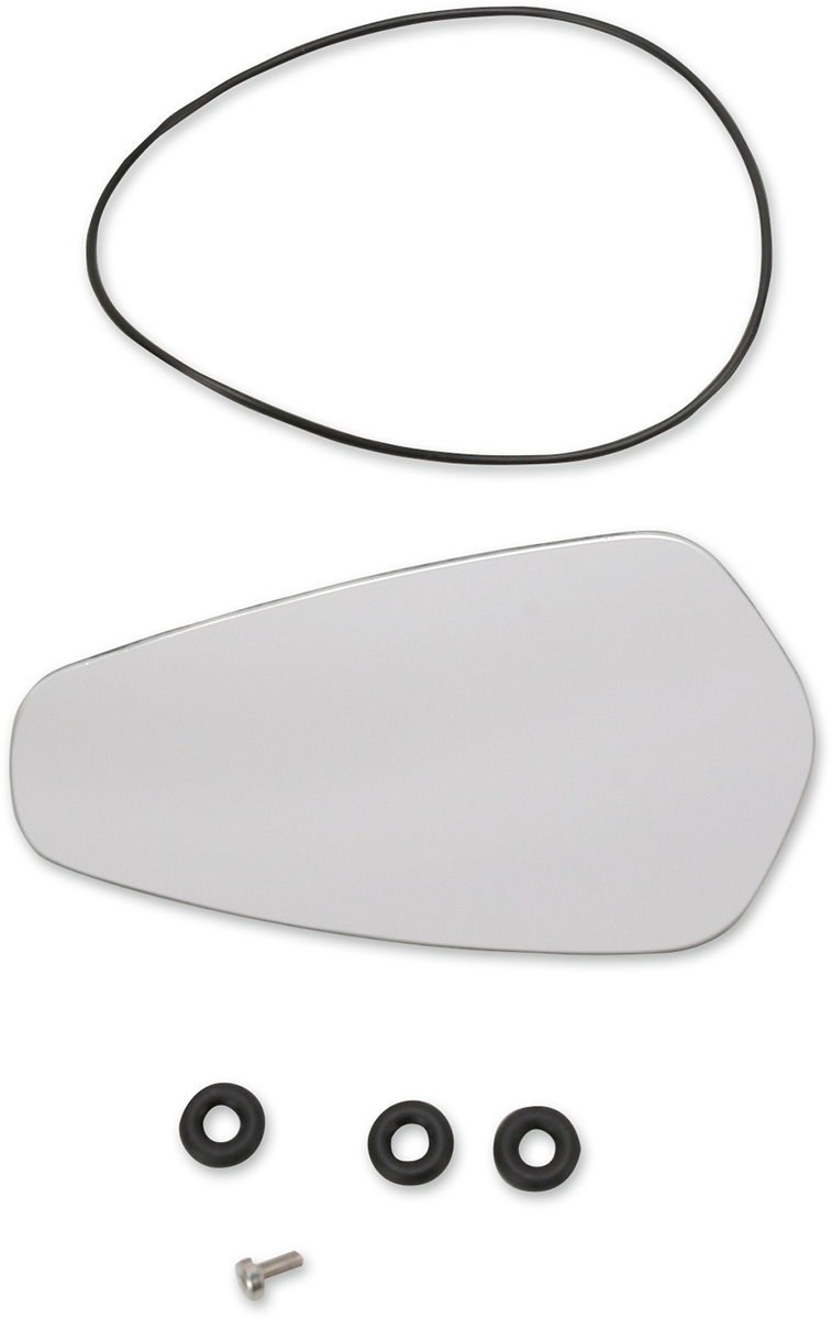 CRG Arrow GK-300 replacement mirror glass with O-rings and stainless steel screw for motorcycle rearview mirror repair.