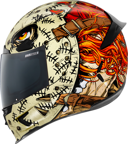 Red ICON Airframe Pro™ helmet in XS size with Topshelf design, featuring sleek aerodynamic shape and ventilation vents.