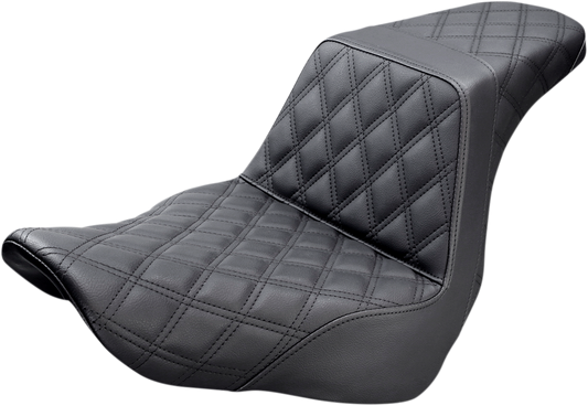 SADDLEMEN Step-Up Seat - Full Lattice Stitch - Black 818-29-175