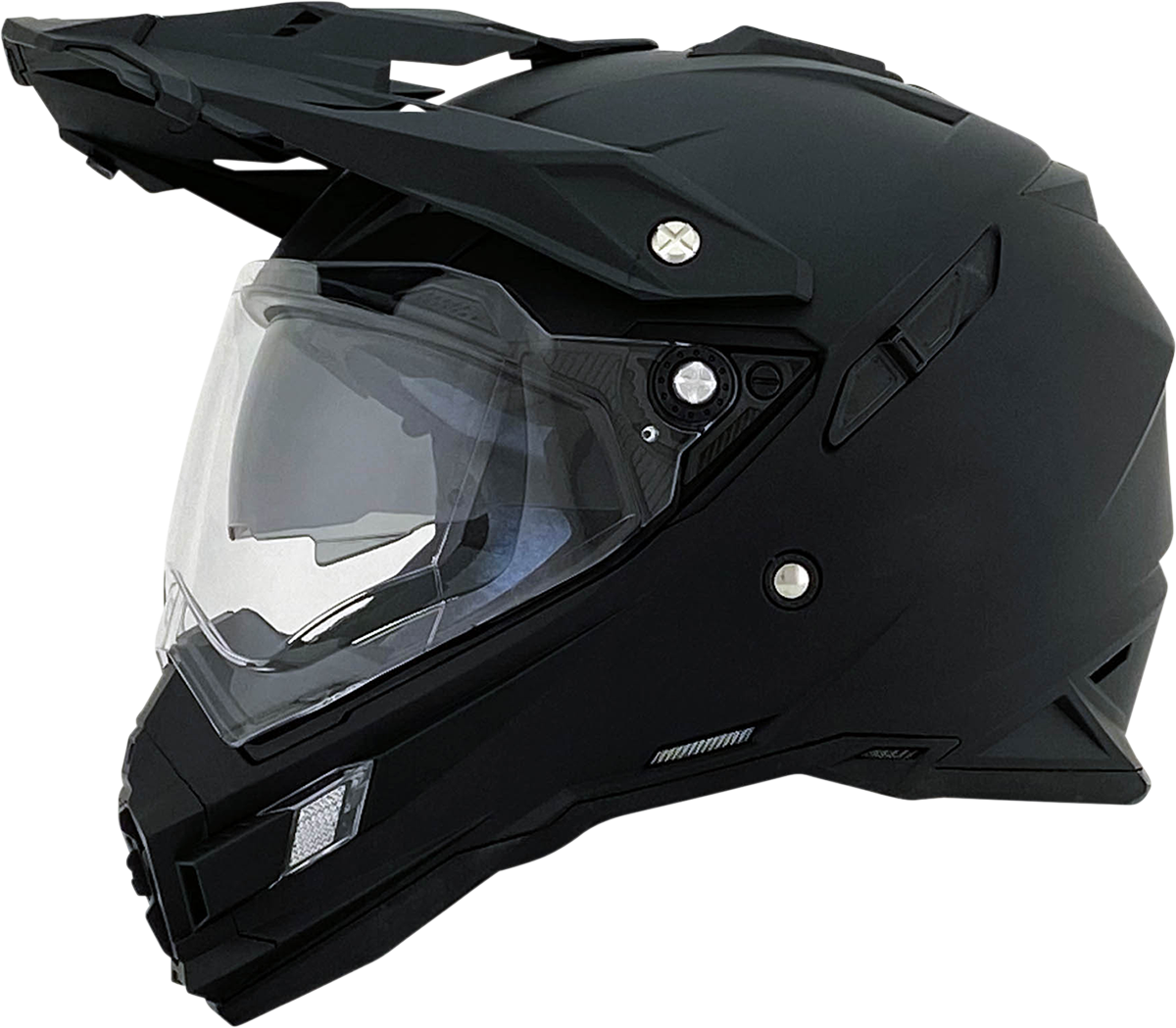Matte black AFX FX-41DS helmet in XS size, showing sleek design and ventilation features for motorcycle safety.