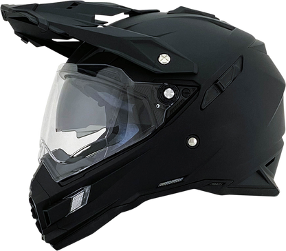 Matte black AFX FX-41DS helmet in XS size, showing sleek design and ventilation features for motorcycle safety.