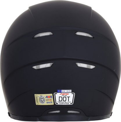 Matte black AFX FX-99 helmet in XL size with sleek aerodynamic design, featuring clear visor and ventilation vents.