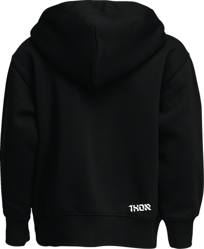 Black THOR Youth Forge Pullover Hoodie in XL, featuring a comfortable fit and stylish design with the THOR logo.