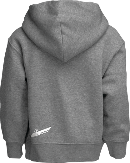Youth THOR Brave Pullover Hoodie in heather gray, featuring bold graphic design and comfortable casual fit.