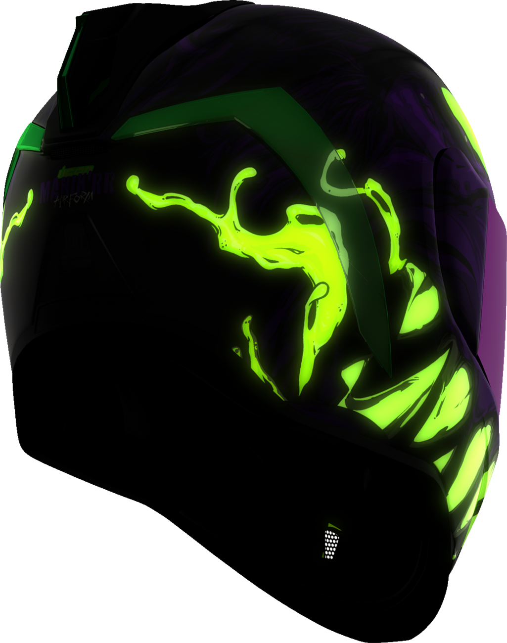 Purple ICON Airform™ helmet with MIPS® safety technology, medium size, featuring a sleek aerodynamic design and adjustable straps.