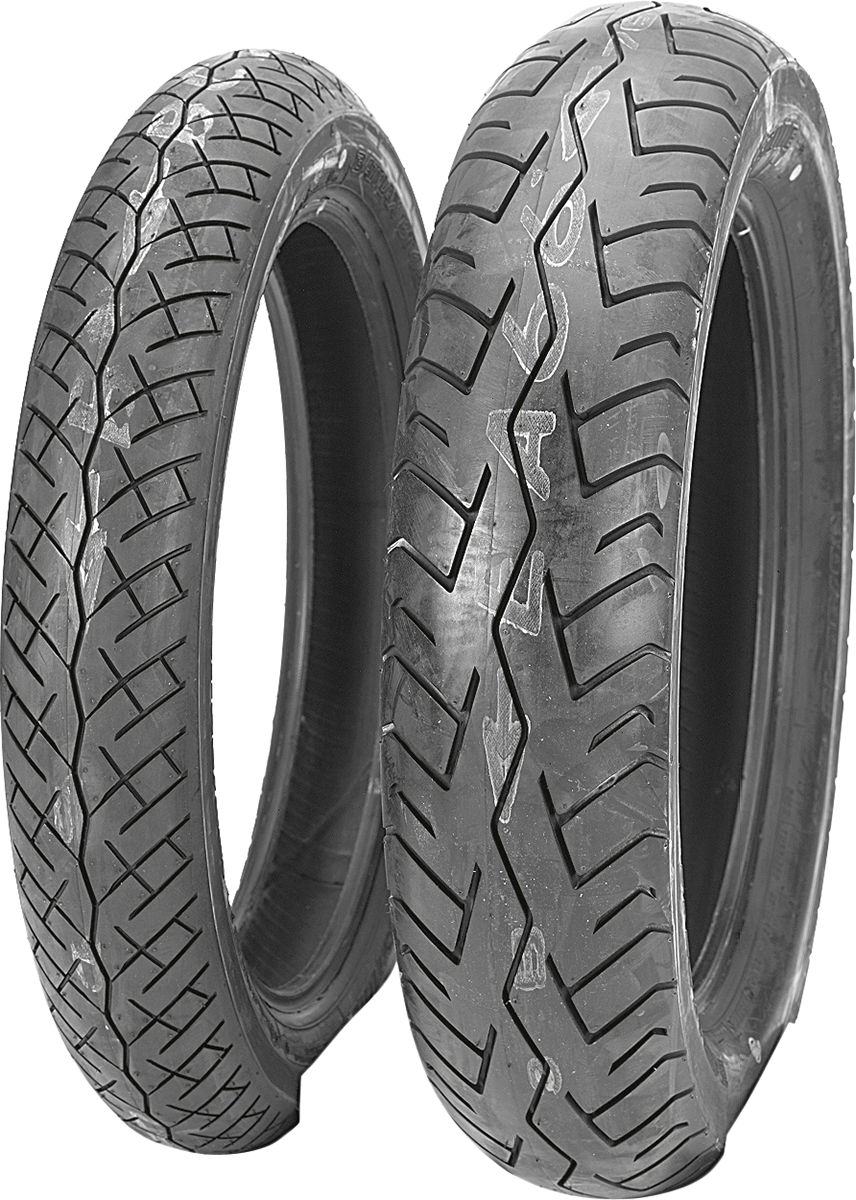 BRIDGESTONE Battlax BT-54 front motorcycle tire with 110/80R18 size and 58V load rating, shown in the image.