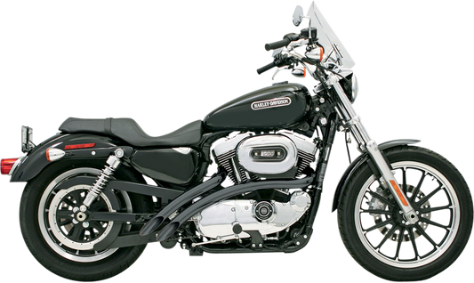BASSANI XHAUST Radial Sweepers Exhaust System for Harley-Davidson XL '07-'13 with Black Finish - Part XL4-FF12CLB