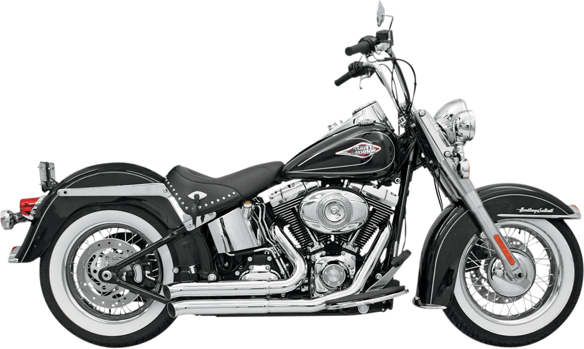 BASSANI XHAUST FireSweep Exhaust for Softail – Chrome, Part 12113D