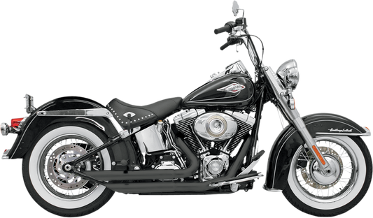 BASSANI XHAUST FireFlight Exhaust for Softail - Black, Part 12123B