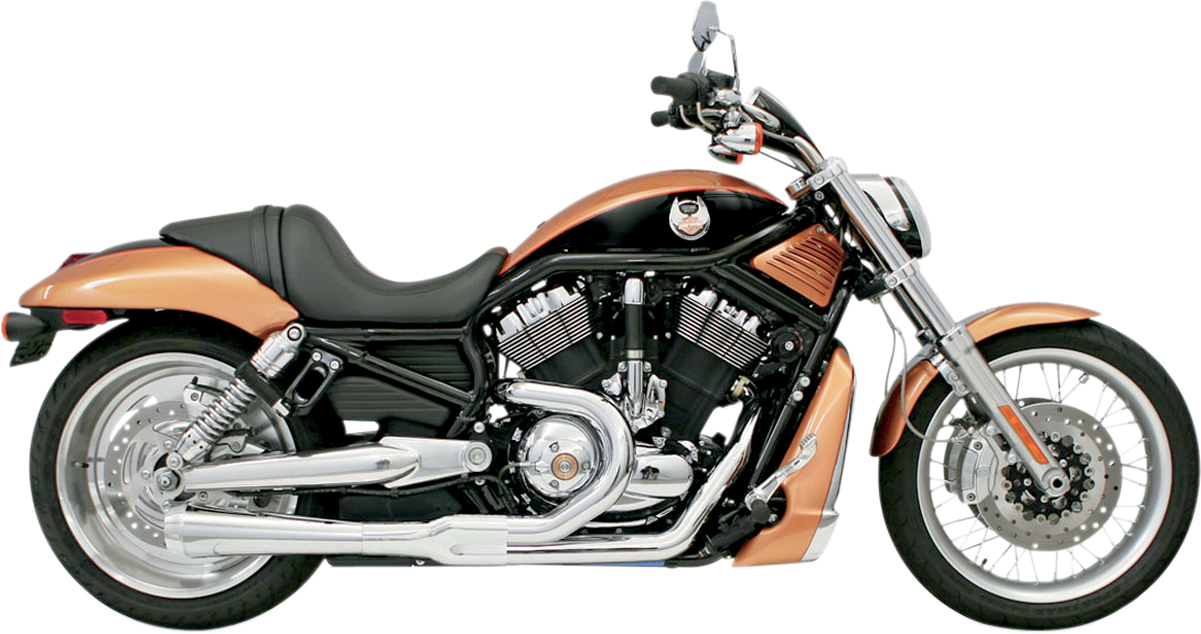 BASSANI XHAUST Road Rage 2:1 Exhaust System - Chrome 1V12J for Improved Motorcycle Performance