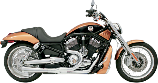 BASSANI XHAUST Road Rage 2:1 Exhaust System - Chrome 1V12J for Improved Motorcycle Performance
