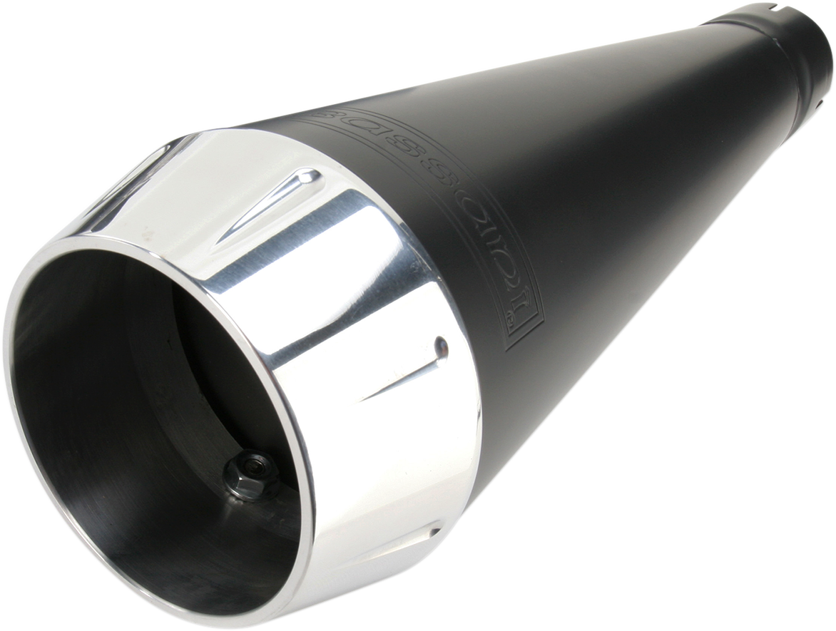 BASSANI XHAUST Road Rage exhaust for Harley-Davidson XL 2004-2013, part 14122J, showing the black motorcycle exhaust pipe.