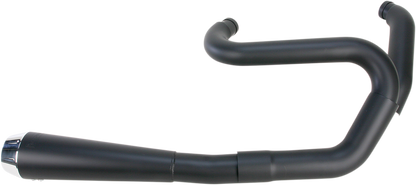 Black Bassani Xhaust Road Rage 2:1 motorcycle exhaust for FXD, part number 1D5250B, shown installed on a Harley-Davidson FXD.