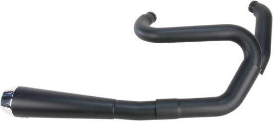 Black Bassani Xhaust Road Rage 2:1 motorcycle exhaust for FXD, part number 1D5250B, shown installed on a Harley-Davidson FXD.