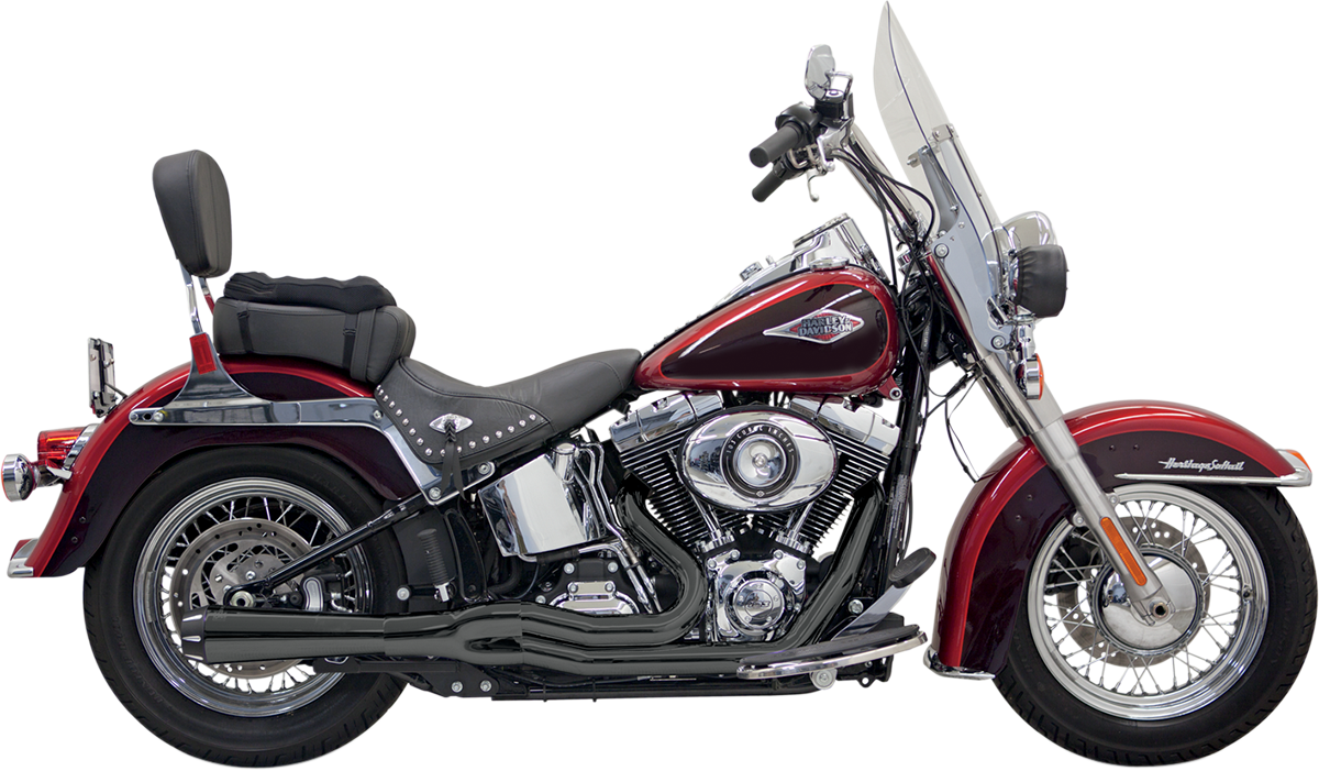 Black BASSANI XHAUST Mega Power Exhaust for FXS and FLS short model, shown in the image.