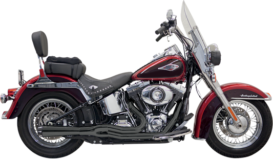Black BASSANI XHAUST Mega Power Exhaust for FXS and FLS short model, shown in the image.