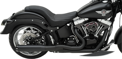 Black BASSANI XHAUST B1 2:1 exhaust system with part number 1S18RB, showcasing the sleek finish and detailed pipe design.