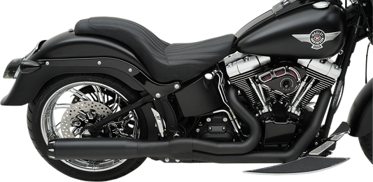 Black BASSANI XHAUST B1 2:1 exhaust system with part number 1S18RB, showcasing the sleek finish and detailed pipe design.