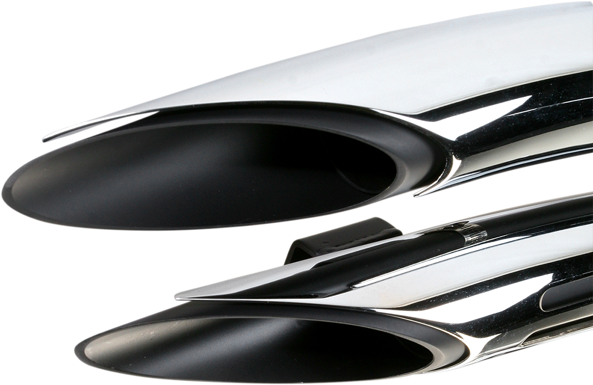 BASSANI XHAUST Sweeper Exhaust System - Black/Chrome for Motorcycles (Part #1SD2F)