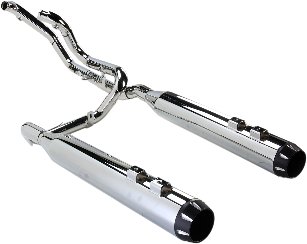 BASSANI XHAUST Down Under Exhaust Chrome Straight Can 1F76R for Motorcycles