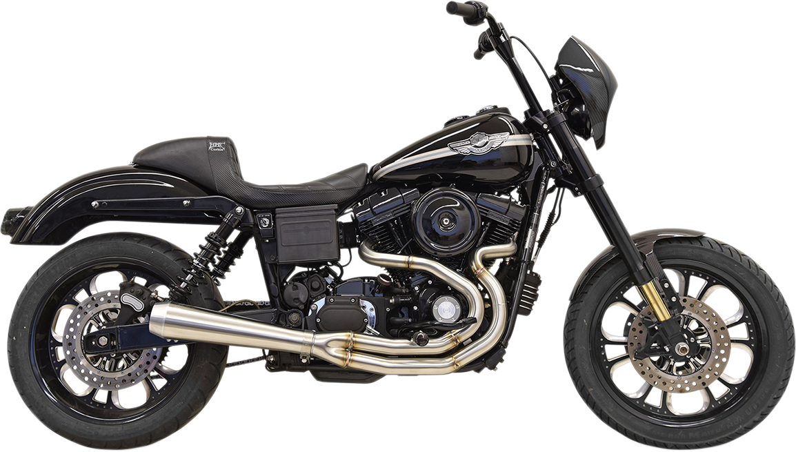 BASSANI XHAUST high horsepower motorcycle 2:1 stainless steel exhaust system with polished finish and durable construction.