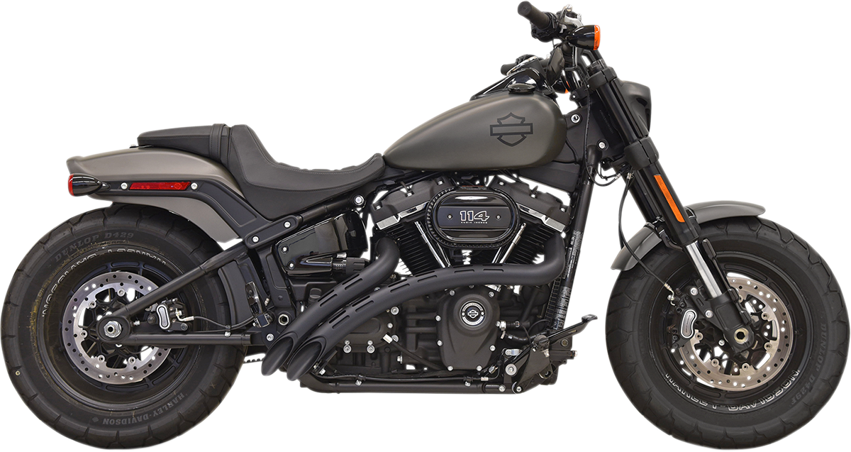 BASSANI XHAUST Sweeper Exhaust with Black/Black Finish - Part Number 1S22FB