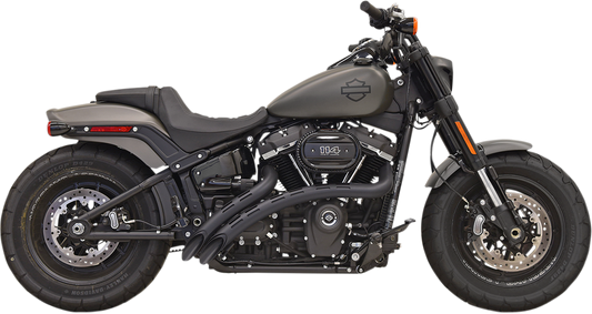 BASSANI XHAUST Sweeper Exhaust with Black/Black Finish - Part Number 1S22FB